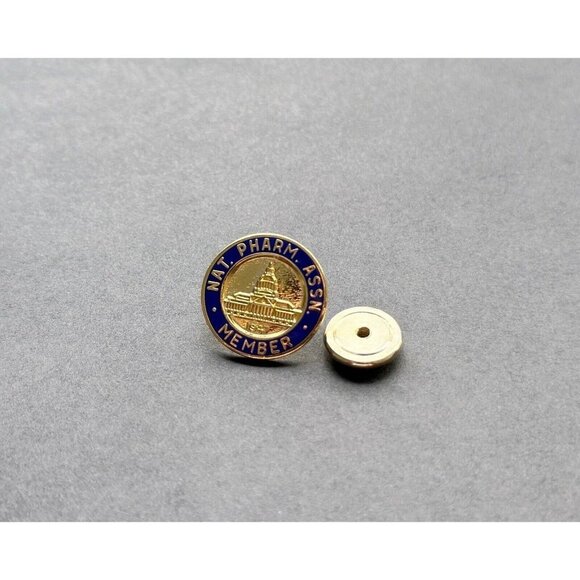 VTG National Pharmaceutical Association (NPhA) Member Blue Gold tone pin 1947 - Picture 1 of 3